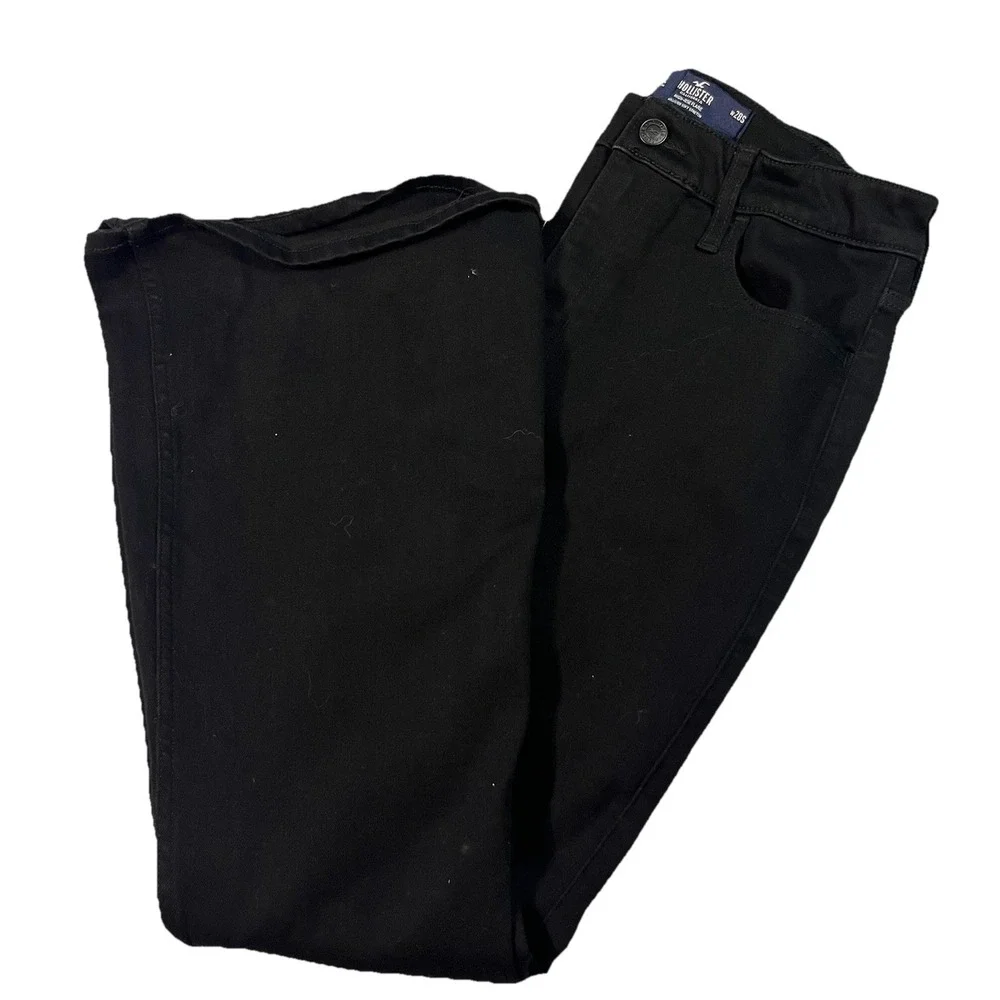 Hollister High Rise Flare Soft Stretch 6s 28s 28x28 Black‎ EUC